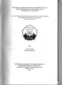 Image of Pengaruh Lama Rendaman Arang Tempurung Kelapa Terhadap Penurunan Kadar Besi (Fe) Pada Air Sumur Gali Tahun 2016
