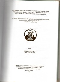 Image of Faktor-Faktor yang Berhubungan dengan Kadar Nitrat (NO3) Air Sumur Gali di Gampong Lamreung Kecamatan Darul Imarah Kabupaten Aceh Besar Tahun 2016