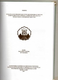 Image of Pemanfaatan Jerami Padi Untuk Menjernihkan Minyak Goreng Bekas di Gampong Lampisang Kecamatan Peukan Bada Aceh Besar Tahun 2017