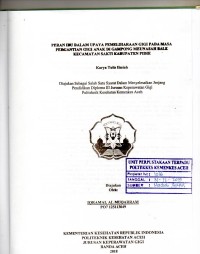 Image of Peran Ibu Dalam Upaya Pemeliharaan Gigi pada Masa Pergantian Gigi Anak di Gampong Meunasah Bale Kecamatan Sakti Kabupaten Pidie
