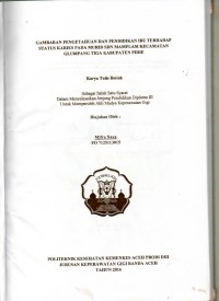 Image of Gambaran Pengetahuan dan Pendidikan Ibu Terhadap Status Karies pada Murid SDN Mamplam Kecamatan Glumpang Tiga Kabupaten Pidie