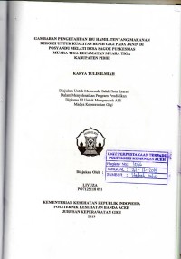 Image of Gambaran Pengetahuan Ibu Hamil Tentang Makanan Bergizi Untuk Kulaitas Benih Gigi pada Janin di Posyandu Melati Desa Sagoe Puskesmas Muara Tiga Kecamatan Muara Tiga Kabupaten Pidie