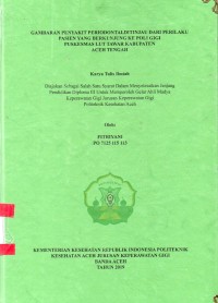 Image of Gambaran Penyakit Periodontal Ditinjau dari Perilaku Pasien yang Berkunjung ke Poli Gigi Puskesmas Lut Tawar Kabupaten Aceh Tengah