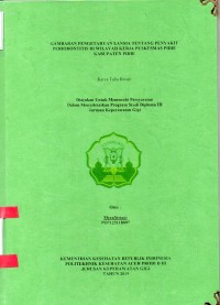 Image of Gambaran Pengetahuan Lansia Tentang Penyakit Periodontitis di Wilayah Kerja Puskesmas Pidie Kabupaten Pidie