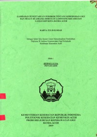 Image of Gambaran Pengetahuan Perokok Tentang Kebersihan Gigi dan Mulut di Asrama Simeuleu Lamnyong Kecamatan Lamgugop Kota Banda Aceh
