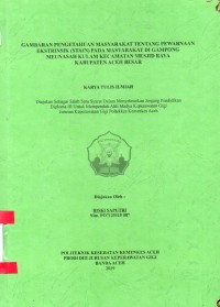 Image of Gambaran Pengetahuan Masyarakat Tentang Pewarnaan Ekstrinsik (STAIN) pada Masyarakat di Gampong Meunasah Kulam Kecamatan Mesjid Raya Kabupaten Aceh Besar