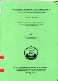 Image of Gambaran Motivasi Pasien Dalam Melakukan Kunjungan Ulang Perawatan Saluran Akar (PSA) di Poli Gigi Rumah Sakit Meuraxa Kota Banda Aceh