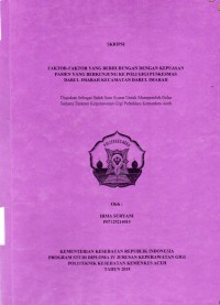 Image of Faktor-Faktor yang Berhubungan Dengan Kepuasan Pasien yang Berkunjung ke Poli Gigi Puskesmas Darul Imarah Kecamatan Darul Imarah