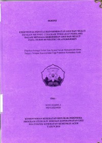 Image of Efektifitas Penyuluhan Kesehatan Gigi dan Mulut Dengan Metode Ceramah Terhadap Perilaku Dalam Menjaga Kebersihan Gigi dan Mulut pada Murid SD Negeri 3 Blang Kejeren