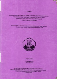 Image of Pengaruh Pengetahuan terhadap Tindakan Pemeliharaan Gigi Tiruan Sebagai Lepasan dari Masyarakat Gampong Cot Kecamatan Darussalam Kabupaten Aceh Besar