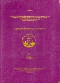 Image of Faktor-Faktor yang Berhubungan Dengan Pemanfaatan Pelayanan Kesehatan Gigi dan Mulut pada Pasien yang Berkunjung di Poli Gigi Puskesmas Ingin Jaya