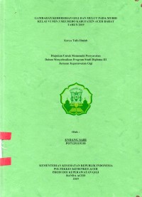 Image of Gambaran Kebersihan Gigi dan Mulut pada Muird Kelas IV MIN 3 Meurebo Kabupaten Aceh Barat Tahun 2019