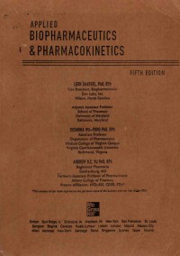 Image of Applied Bioparmaceutics & Pharmacokinetics Ed, 5