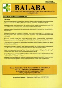 Image of BALABA: Jurnal Litbang Pengendalian Penyakit Bersumber Binatang, Vol 16 No.2