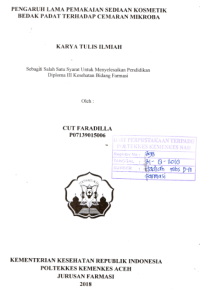 Image of Pengaruh Lama Pemakaian Sediaan Kosmetik Bedak Padat Terhadap Cemaran Mikroba