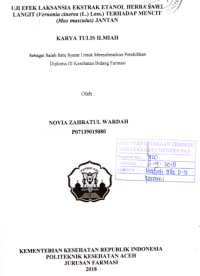 Image of Uji Efek Laksansia Ekstrak Etanol Herba Sawi Langit (Vernonia Cinereal (L.) Less.) Terhadap Mencit (Mus Musculus) Jantan