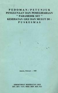 Image of Pedoman / Petunjuk Penggunaan Dan Pemeliharaan 