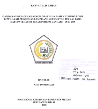 Image of Gambaran Kepatuhan Minum Obat Pada Pasien Tuberkulosis Di Wilayah Puskesmas Lampisang Kecamatan Peukan Bada kabupaten Aceh Besar Periode Januari - Juli 2018