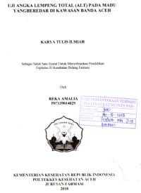 Image of Uji Angka Lempeng Total (ALT) Pada Madu Yang Beredar Di Kawasan Banda Aceh