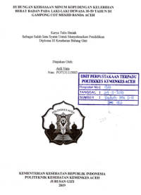 Image of Hubungan Kebiasaan Minum Kopi Dengan Kelebihan Berat Badan Pada Laki-Laki Dewasa 30-50 Tahun Di Gampong Cot Mesjid Banda Aceh