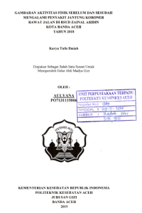 Image of Gambaran Aktivitas Fisik Sebelum Dan Sesudah Mengalami Penyakit Jantung Koroner Rwat Jalan Di RSUD Zainal Abidin Kota Banda Aceh Tahun 2018