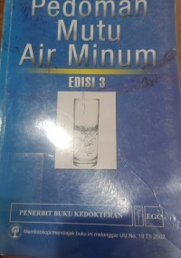 Image of Pedoman mutu air minum