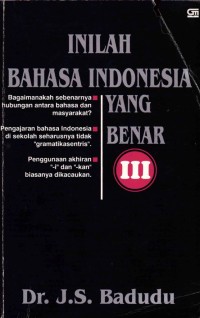 Image of Inilah Bahasa Indonesia Yang Benar III