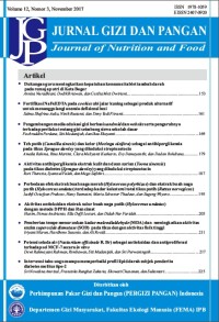 Image of Jurnal Gizi dan Pangan Vol. 12 No. 3