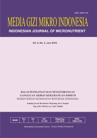 Image of Media Gizi Makro Indonesia Vol. 9 No. 2