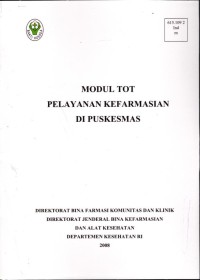 Image of Modul TOT Pelayanan Kefarmasian Di Puskesmas