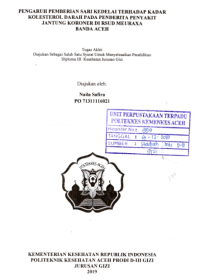 Image of Pengaruh Pemberian Sari Kedelai Terhadap kadar Kolesterol Darah Pada Penderita Penyakit Jantung Koroner Di RSUD Meuraxa Banda Aceh