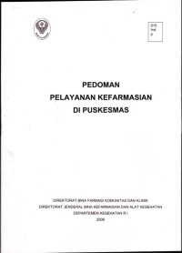 Image of Pedoman Pelayanan Kefarmasian Di Puskesmas