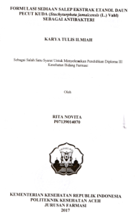 Image of Formulasi Sediaan Salep Ekstrak Etanol Daun Pecut Kuda (Stachytarpheta Jamaicensis (L.) Vahl) Sebagai AntiBakteri