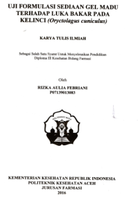 Image of Uji Formulasi Sediaan Gel Madu Terhadap Luka Bakar Pada Kelinci (Oryctolagus Cuniculus)