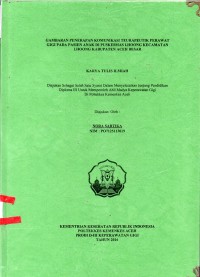 Image of Gambaran Penerapan Komunikasi Teurapeutik Perawat Gigi pada Pasien Anak di Puskesmas Lhoong Kecamatan Lhoong Kabupaten Aceh Besar