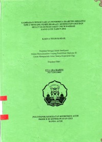 Image of Gambaran Pengetahuan Penderita Diabetes Mellitus Tipe 2 Tentang Pemeliaharaan Kesehatan Gigi dan Mulut di Rumah Sakit Umum Daerah Gayo Lues Tahun 2016
